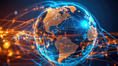 Digital world globe
