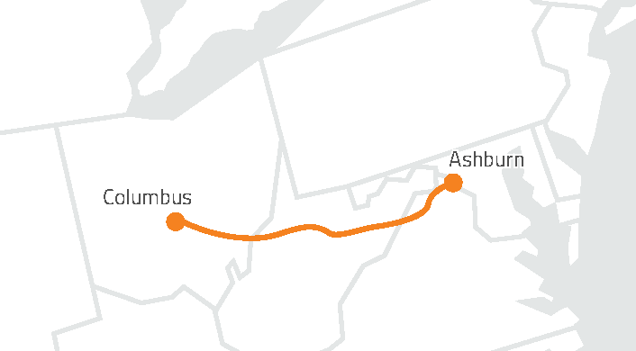 Zayo’s Unique Long-Haul Routes: Setting the Standard for Network Resilience 2 CLB ASH 2 1