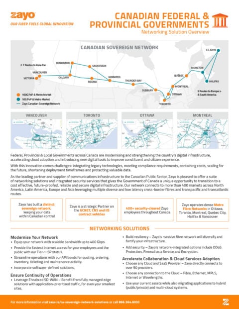Canadian Federal & Provincial Governments Networking Solution Overiew