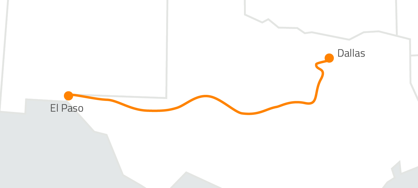 Zayo’s Unique Long-Haul Routes: Setting the Standard for Network Resilience 8 El Paso to Dallas 2025 04 16