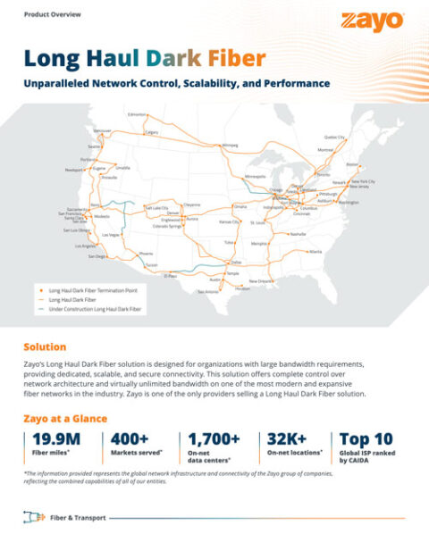 Long Haul Dark Fiber Product Overview of Services