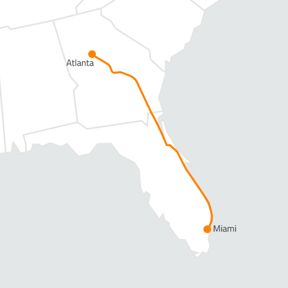 Connect to More Locations and Data Centers Faster with Zayo 3 NA US SE Map 2024