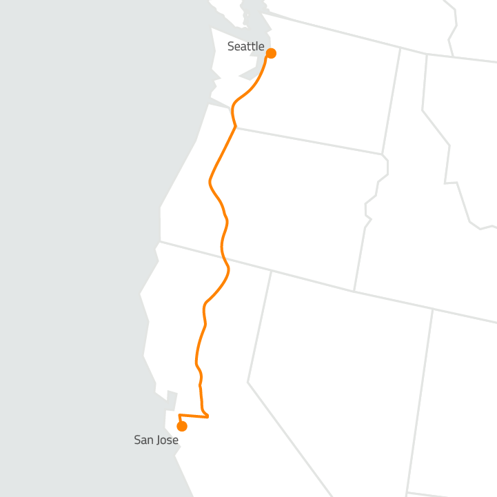 Connect to More Locations and Data Centers Faster with Zayo 2 NA US West Coast Map 2024
