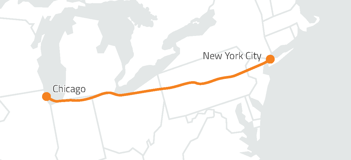 Zayo’s Unique Long-Haul Routes: Setting the Standard for Network Resilience 5 NY Chicago 2