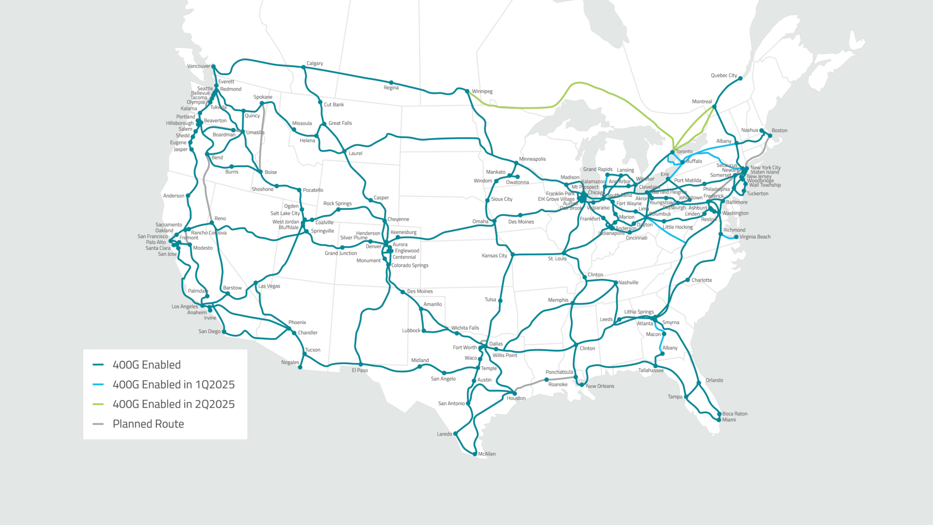Get More Network Capacity that’s Easier to Turn Up with Zayo 1 P20 North America 400G Capabilities