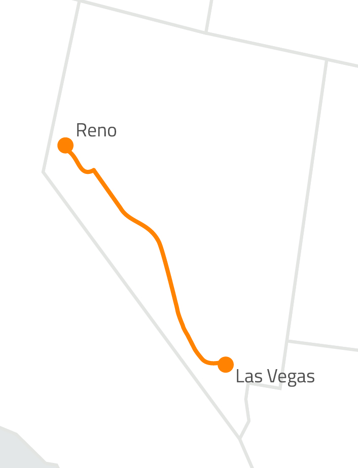 Zayo’s Unique Long-Haul Routes: Setting the Standard for Network Resilience 11 Reno to Las Vegas