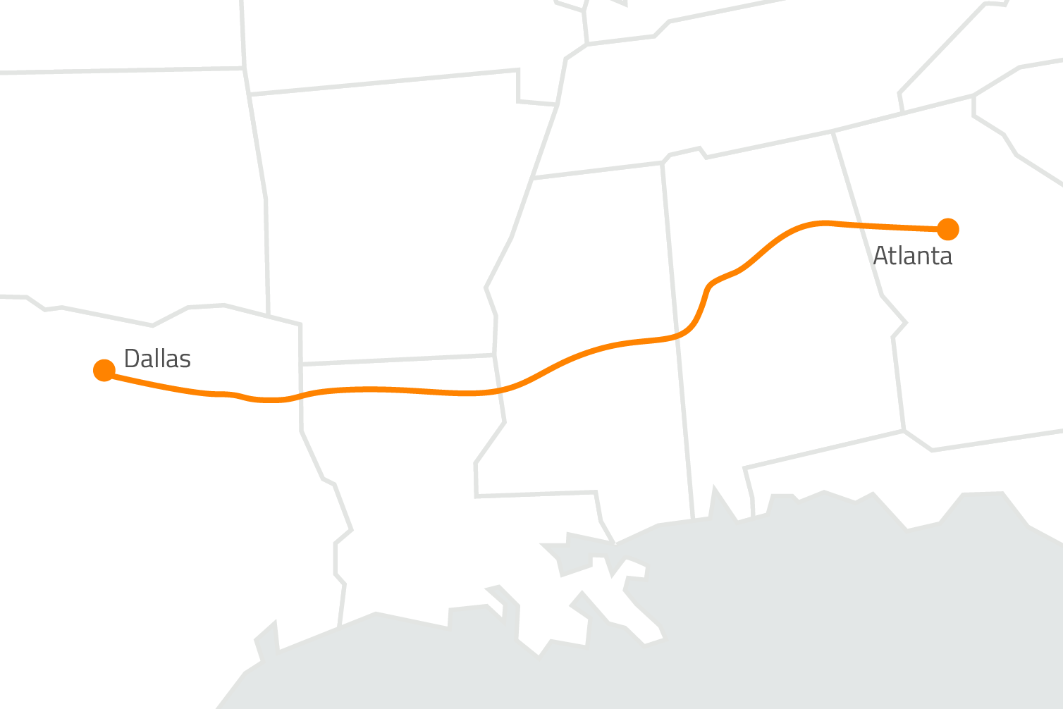 Route 4 - Dallas to Atlanta