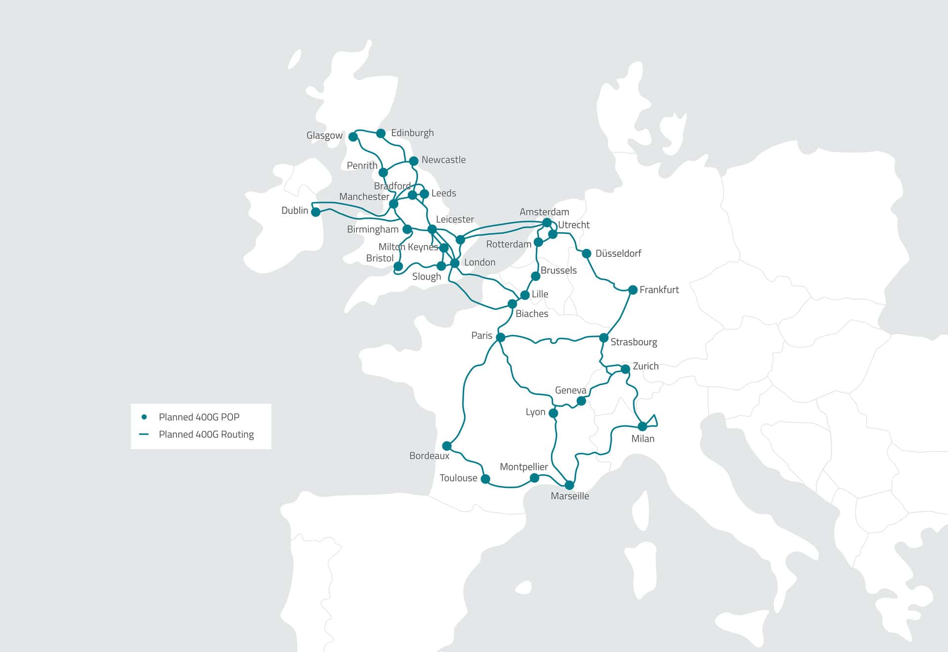 Télécharger notre carte réseau européenne et nord américaine