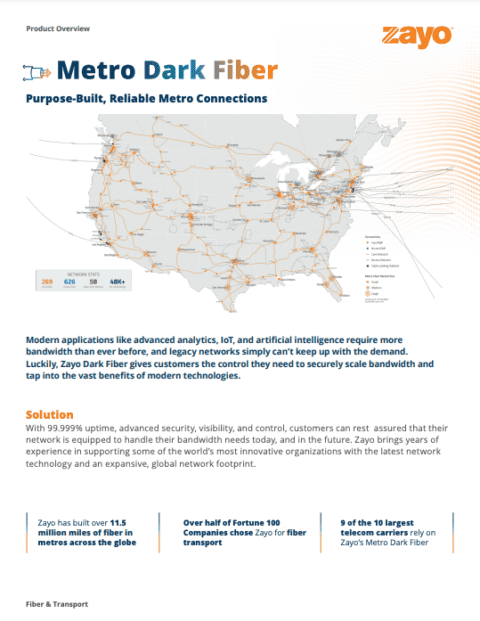 Metro Dark Fiber Product Overview