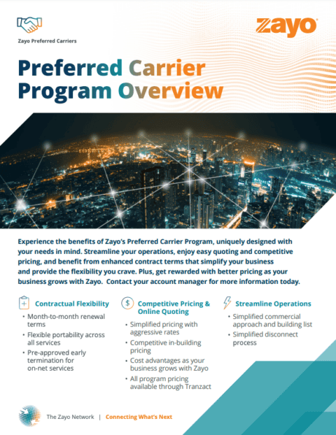 Zayo’s Preferred Carrier Program