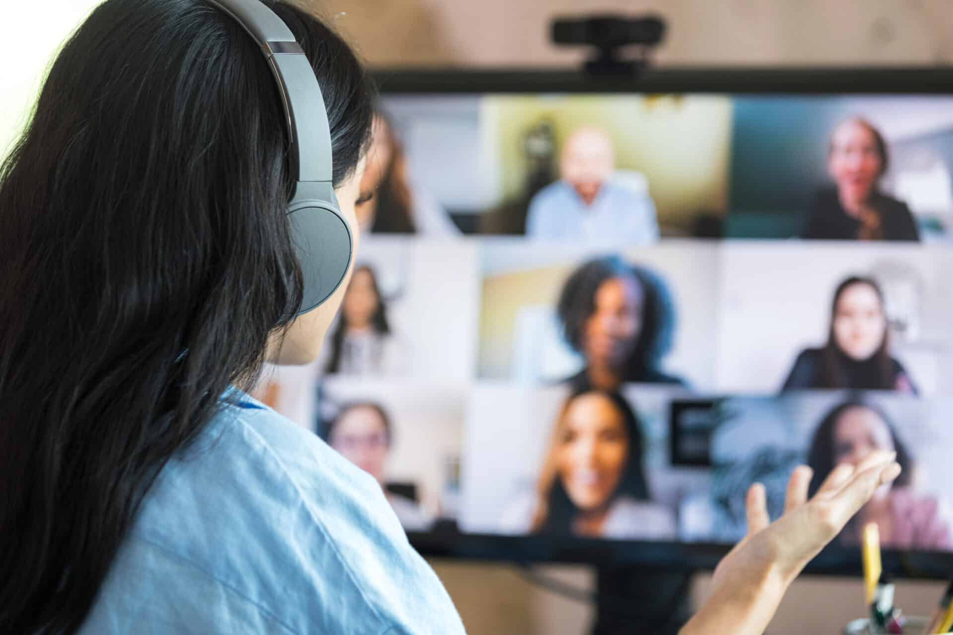Just Six Examples of How Businesses Can Improve Communications with UCaaS 3 Woman gestures during important video call