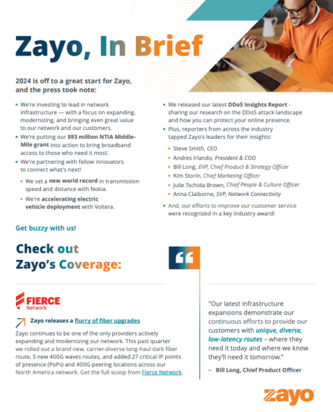 Zayo, In Brief 1Q2024