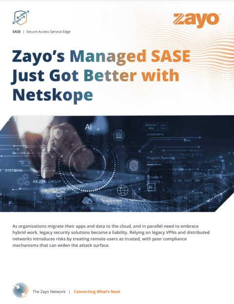 Zayo’s Managed SASE Solutions with Netskope Cloud Security